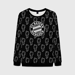 Свитшот мужской Бавария Мюнхен люди паттерн, цвет: 3D-черный