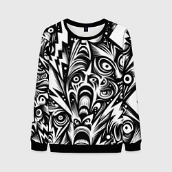 Мужской свитшот Lightnings and faces - ai art fantasy