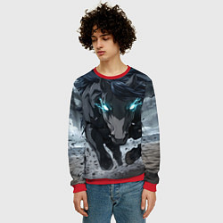 Свитшот мужской Мощный конь, цвет: 3D-красный — фото 2