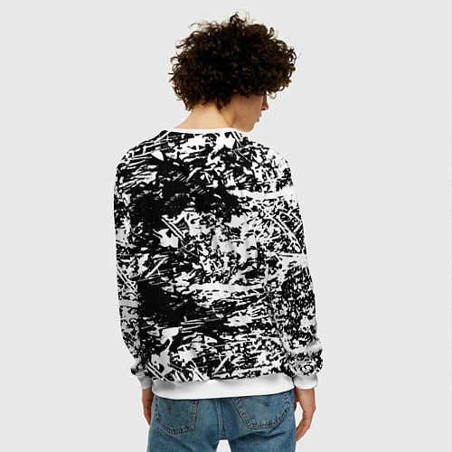 Мужской свитшот Боруссиа белые краски / 3D-Белый – фото 4