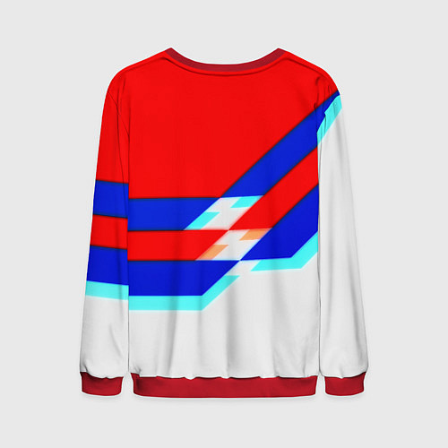 Мужской свитшот Манчестер Юнайтед полосы геометрия / 3D-Красный – фото 2