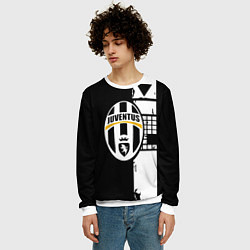 Свитшот мужской Ювентус геометрия белая, цвет: 3D-белый — фото 2