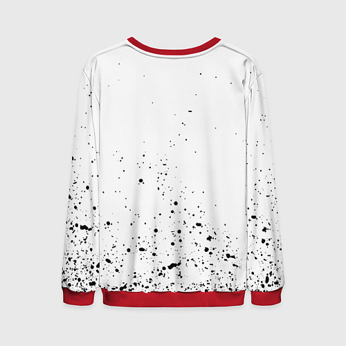Мужской свитшот Juventus краски текстура всплеск / 3D-Красный – фото 2