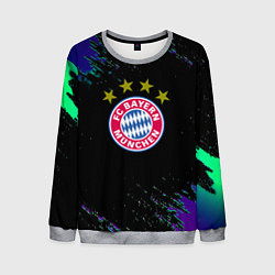 Свитшот мужской Бавария Мюнхен краски текстура, цвет: 3D-меланж