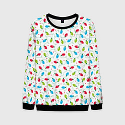 Свитшот мужской Гирлянда триколор, цвет: 3D-черный