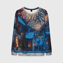 Мужской свитшот Праздничный новогодний салют