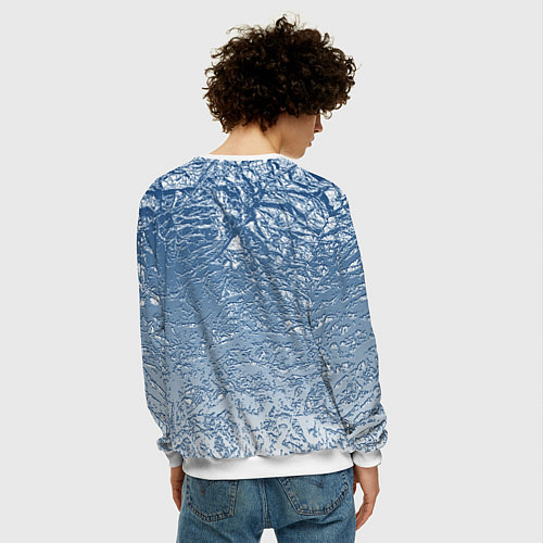 Мужской свитшот Налипший снег / 3D-Белый – фото 4