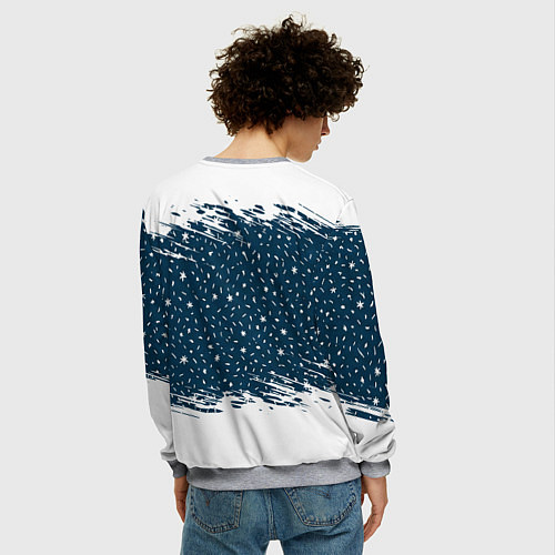 Мужской свитшот Кот Бендер - 2026 / 3D-Меланж – фото 4