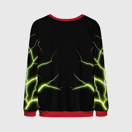 Мужской свитшот Color green black / 3D-Красный – фото 2
