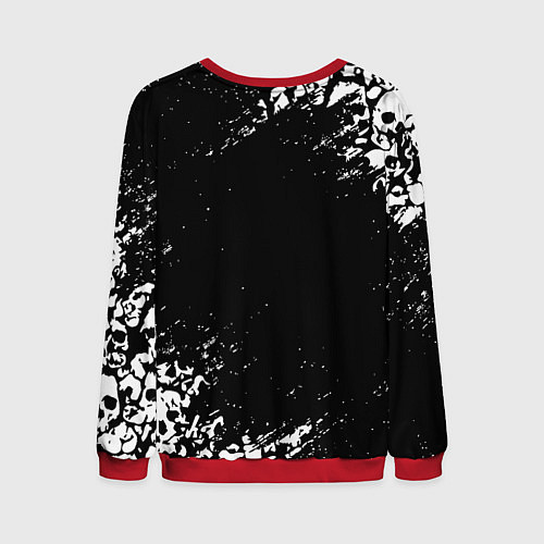 Мужской свитшот Ювентус черепа краски / 3D-Красный – фото 2