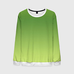 Свитшот мужской Color green yellow, цвет: 3D-белый