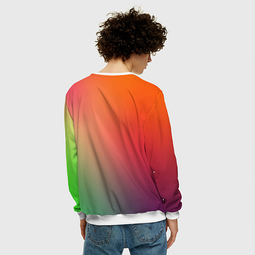 Мужской свитшот Color multicolored / 3D-Белый – фото 4