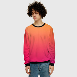 Свитшот мужской Color orange pink, цвет: 3D-черный — фото 2