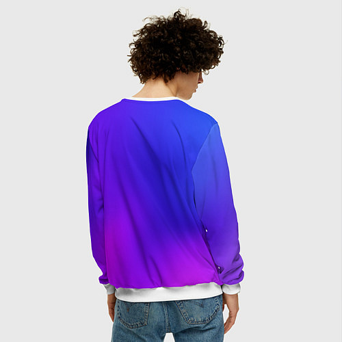 Мужской свитшот Color multicolored gradient / 3D-Белый – фото 4
