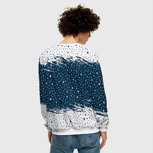 Мужской свитшот Сантамаха / 3D-Белый – фото 4