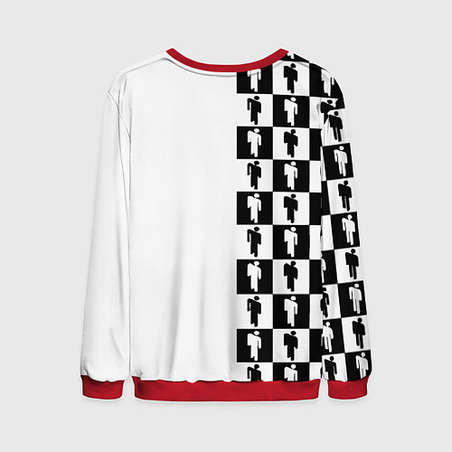 Мужской свитшот Ювентус паттерн люди / 3D-Красный – фото 2