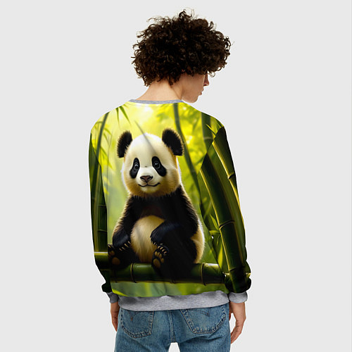 Мужской свитшот Бамбуковый хранитель / 3D-Меланж – фото 4