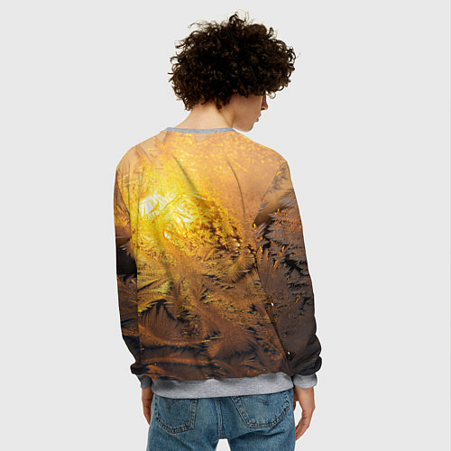 Мужской свитшот Зимний закат / 3D-Меланж – фото 4