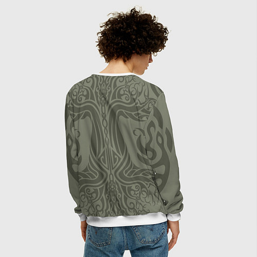 Мужской свитшот Слава богам и предкам нашим / 3D-Белый – фото 4