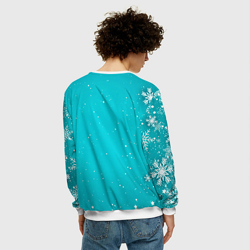 Мужской свитшот Голова лошадки / 3D-Белый – фото 4