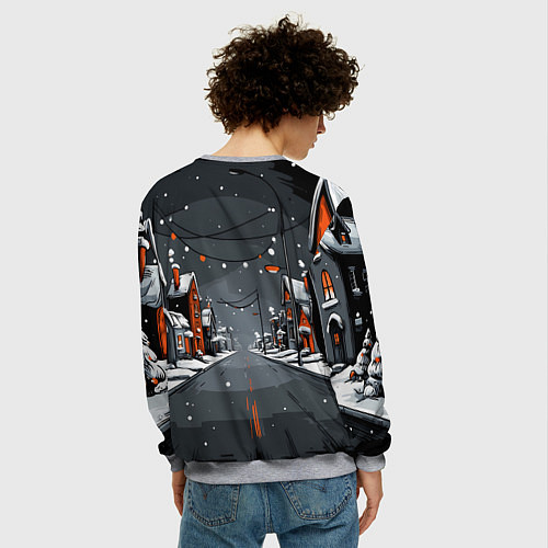 Мужской свитшот Новогодняя лошадка 2026 год / 3D-Меланж – фото 4