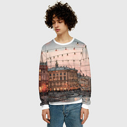 Свитшот мужской Новогодний зимний Питер, цвет: 3D-белый — фото 2