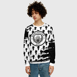 Свитшот мужской Манчестер сити краски люди, цвет: 3D-белый — фото 2