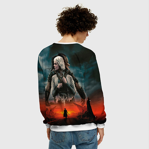 Мужской свитшот Главные герои Хищник планета смерти / 3D-Белый – фото 4