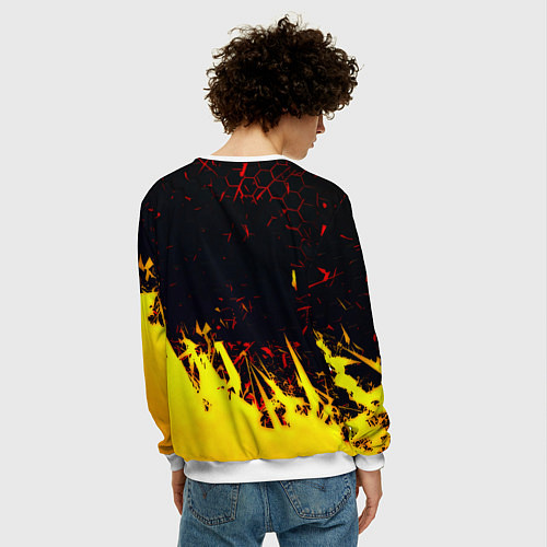 Мужской свитшот Borussia краски соты / 3D-Белый – фото 4