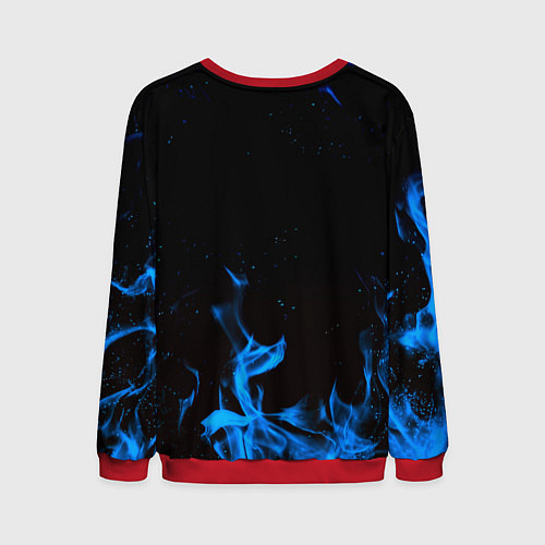 Мужской свитшот Наполи синий огонь / 3D-Красный – фото 2