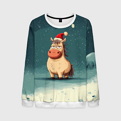 Мужской свитшот Забавная мем - лошадка