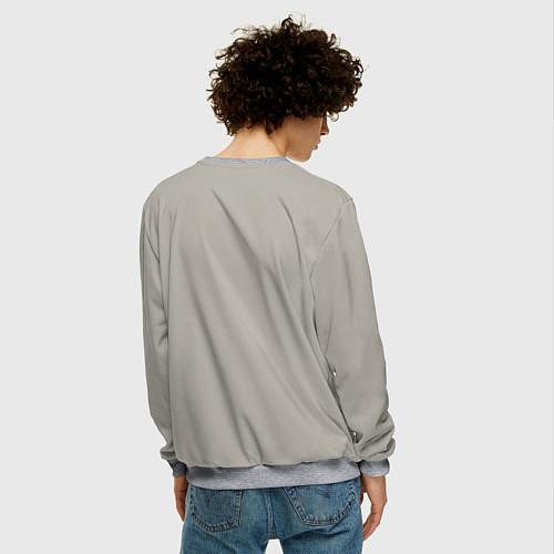 Мужской свитшот New year - милая собачка / 3D-Меланж – фото 4