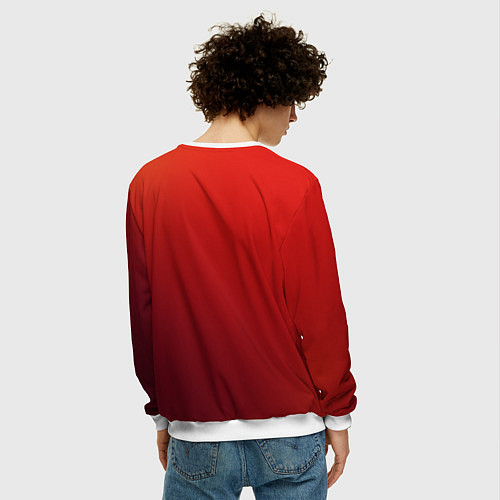 Мужской свитшот С Новым годом - с новым счастьем / 3D-Белый – фото 4