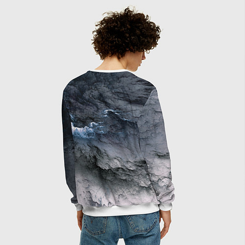 Мужской свитшот Славянский символ оберег белобог / 3D-Белый – фото 4