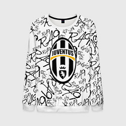 Свитшот мужской Ювентус надписи текстура, цвет: 3D-белый