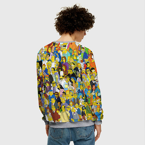 Мужской свитшот Simpsons Stories / 3D-Меланж – фото 4