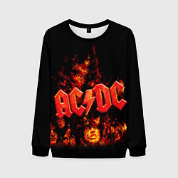 Свитшот мужской AC/DC Flame, цвет: 3D-черный