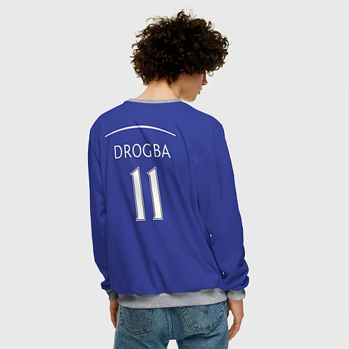 Мужской свитшот Chelsea: Drogba / 3D-Меланж – фото 4