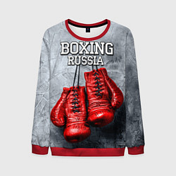 Свитшот мужской Boxing Russia, цвет: 3D-красный