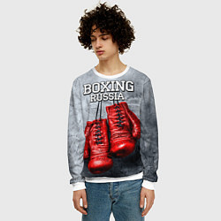 Свитшот мужской Boxing Russia, цвет: 3D-белый — фото 2