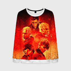 Свитшот мужской Big Bang: Flame Boys, цвет: 3D-белый