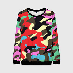 Свитшот мужской Яркий камуфляж, цвет: 3D-черный