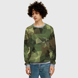 Свитшот мужской Полигональный камуфляж, цвет: 3D-меланж — фото 2