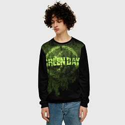 Свитшот мужской Green Day: Acid Voltage, цвет: 3D-черный — фото 2
