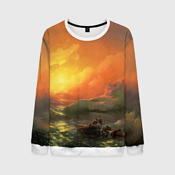 Свитшот мужской Айвазовский - 9 Вал, цвет: 3D-белый