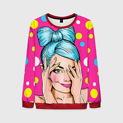 Свитшот мужской POP ART, цвет: 3D-красный