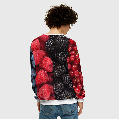 Мужской свитшот Ягодная / 3D-Белый – фото 4