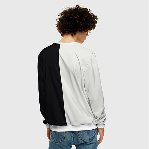 Мужской свитшот Eminem: Black & White / 3D-Белый – фото 4