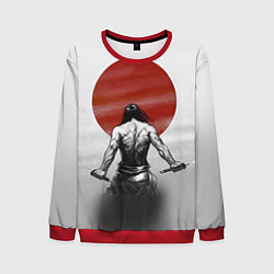 Свитшот мужской Ярость самурая, цвет: 3D-красный