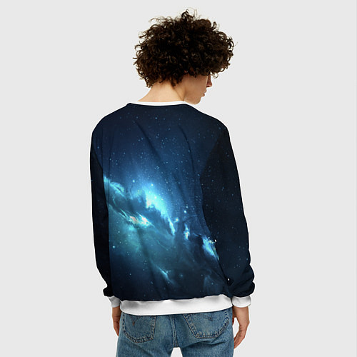 Мужской свитшот Atlantis Nebula / 3D-Белый – фото 4